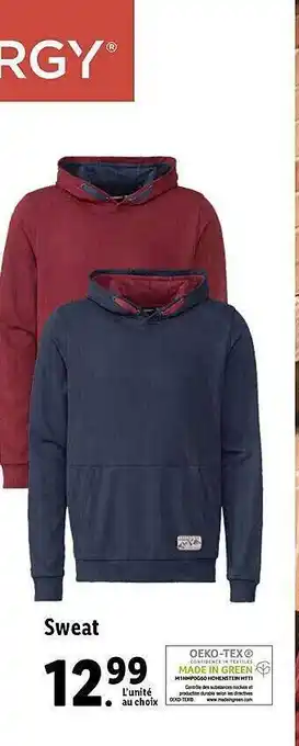Lidl Sweat offre