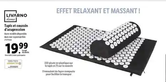 Lidl Tapis et coussin d'acupression livarno home offre