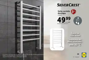Lidl Sèche-serviette électrique silver crest offre