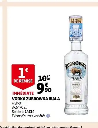 Auchan Vodka Zubrowka Biala offre