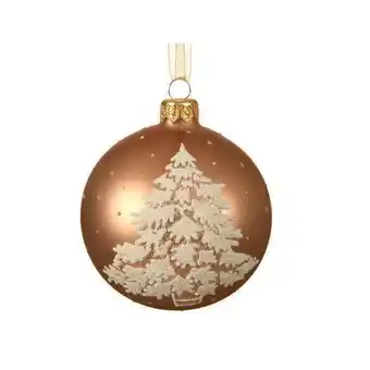 Truffaut Boule de noël en verre cuivre avec sapin offre