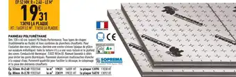 Batkor Soprema panneau polyuréthane offre
