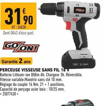 Batkor Go on perceuse visseuse sans fil 18 v offre