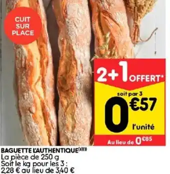 Leader Price Baguette L'aunthentique offre