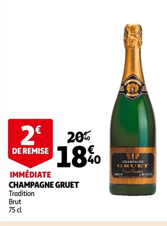 Promo Champagne Gruet chez Auchan
