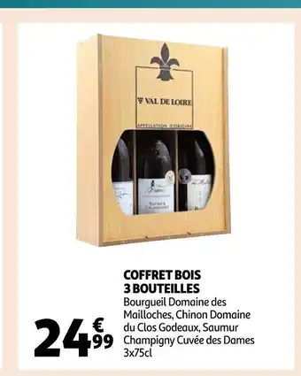 Coffret Bois 3 Bouteilles