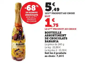 Super U Bouteille Assortiment De Chocolats Banania offre