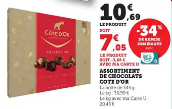 Super U Assortiment De Chocolats Cote D'or offre