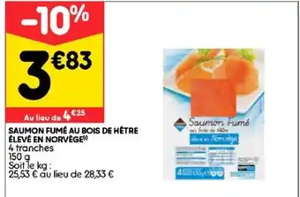 Leader Price Saumon fumé au bois de hêtre offre
