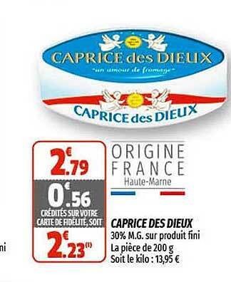 Coccimarket Caprice des dieux offre