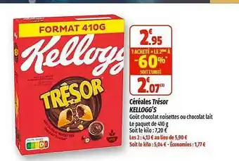 Coccimarket Céréales trésor kellogg's offre