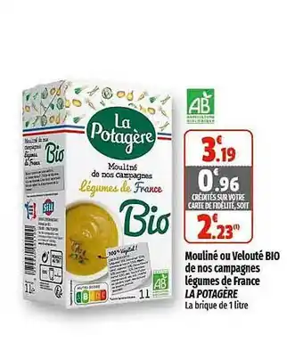 Coccimarket Mouliné ou velouté bio de nos campagnes légumes de france la potagère offre