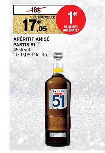 Intermarché Contact Apéritif anisé pastis 51 offre