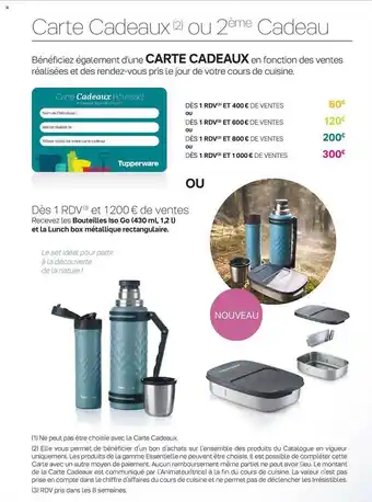 Tupperware Bouteilles iso go et la lunch box métallique rectangulaire offre
