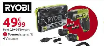 Mr Bricolage Tournefix sans fil 4v ryobi offre