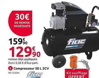 Compresseur 50 l 2cv fiac