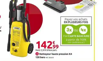 Mr Bricolage Nettoyeur haute pression k4 130 bars kärcher offre