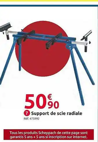 Mr Bricolage Support de scie radiale offre