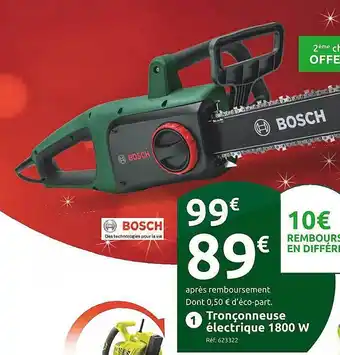 Mr Bricolage Bosch tronçonneuse électrique 1800w offre