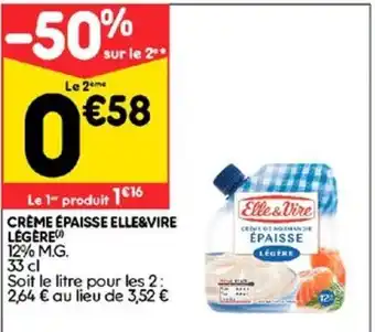 Leader Price Créme épaisse elle&vire légère offre
