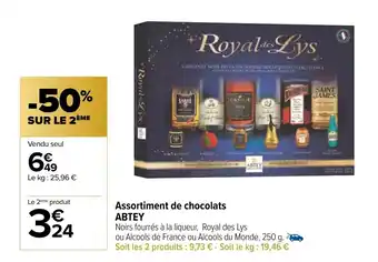 Carrefour Assortiment de chocolats ABTEY offre