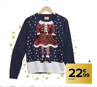 Pull mère noël femme