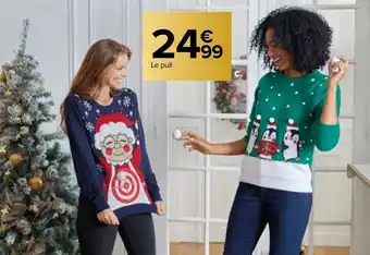 Carrefour Pull mère noël femme offre