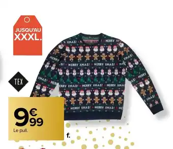 Carrefour Pull de noël jacquard homme offre