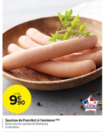 Carrefour Market Saucisse de francfort à l'ancienne offre