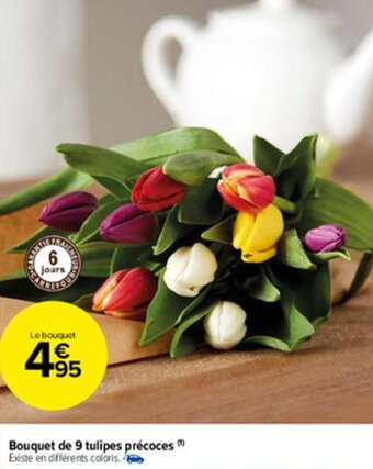 Carrefour Market Bouquet de 9 tulipes précoces offre