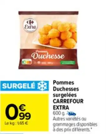Carrefour Market Pommes duchesses surgeléées CARREFOUR EXTRA offre