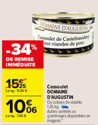 Carrefour Market Cassoulet DOMAINE D'AUGUSTIN offre