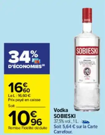 Carrefour Market Vodka SOBIESKI offre