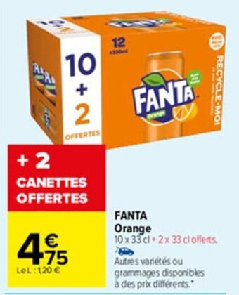 Carrefour Market Fanta orange offre