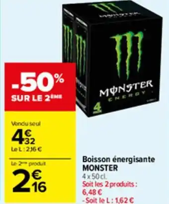 Carrefour Market Boisson énergisante MONSTER offre