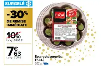 Carrefour Market Escargots Surgeles Escal offre