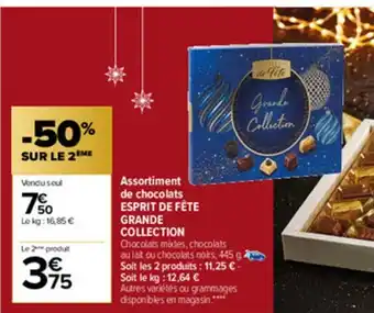 Carrefour Market Assortiment de Chocolats esprit de fete Grande Collection offre