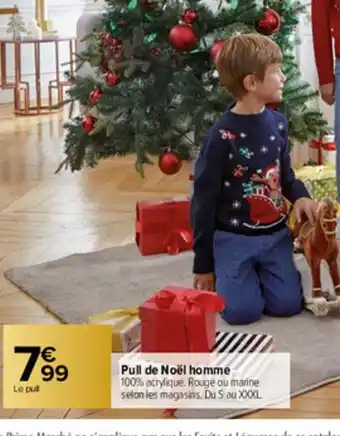 Carrefour Market Pull de Noel Homme offre