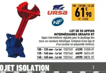 Brico Cash Lot de 50 Appuis Intermédiaires Ursafix RT offre
