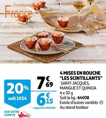 Auchan 4 mises en bouche les scintillants offre