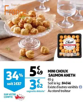 Mini choux saumon aneth