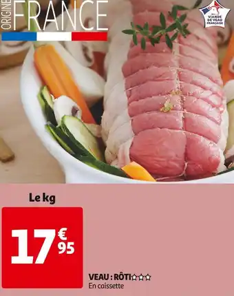 Auchan Supermarché Veau : rôti offre