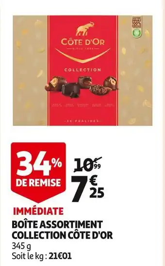 Auchan Supermarché Côte d'or boîte assortiment collection offre