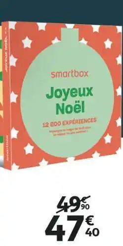 5% de remise sur une sélection de coffrets smartbox