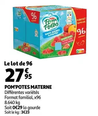 Auchan Materne pom'potes materne offre