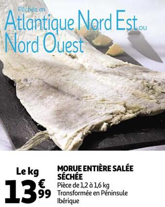 Auchan Morue entière salée séchée offre