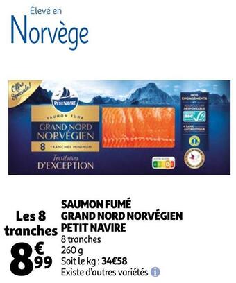 Auchan Petit navire saumon fumé grand nord norvégien offre