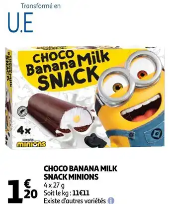 Choco banana milk snack minions