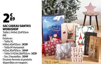 Auchan Sac cadeau santa's workshop offre