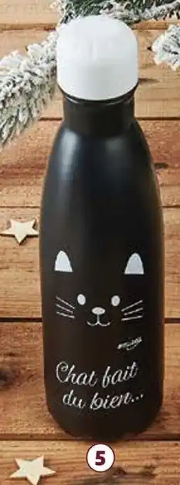 Auchan Bouteille isotherme miaou offre